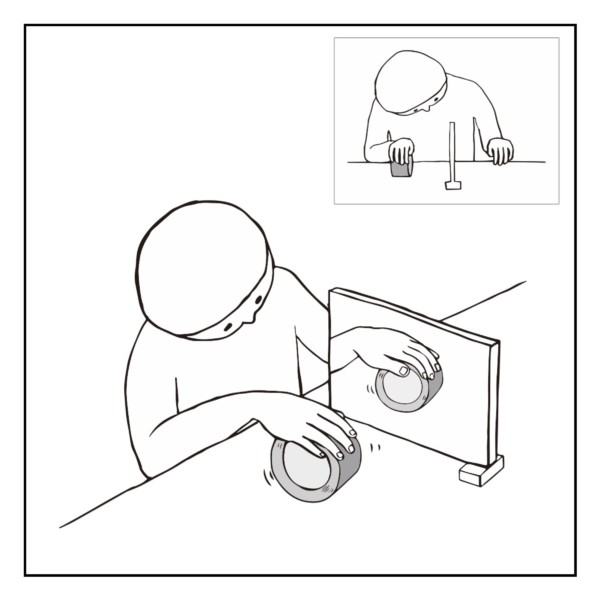 11 – 質量ゼロのガムテープを転がす